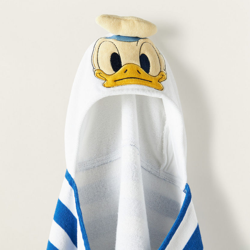 Disney Striped Donald Duck Hooded Towel - 60x120 cm-Towels and Flannels-image-1