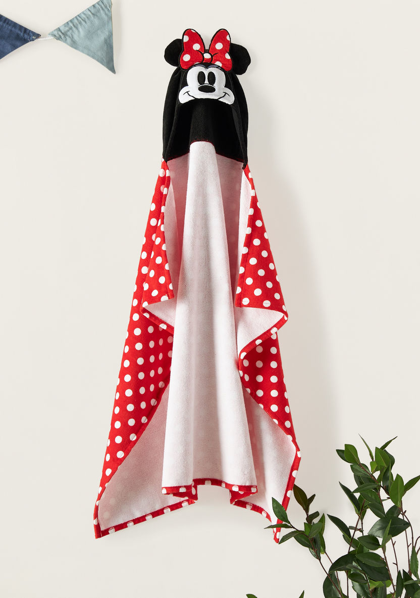 Disney Striped Minnie Mouse Hooded Towel - 60x120 cm-Towels and Flannels-image-0