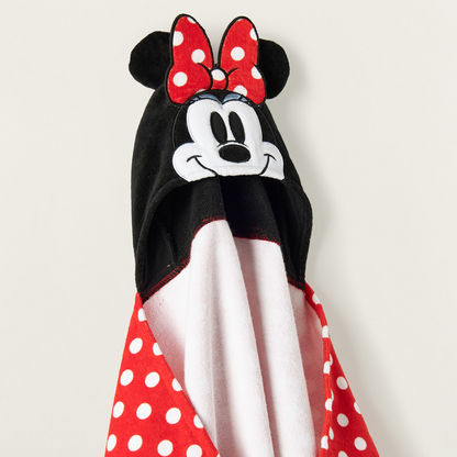 Disney Striped Minnie Mouse Hooded Towel - 60x120 cm-Towels and Flannels-image-1