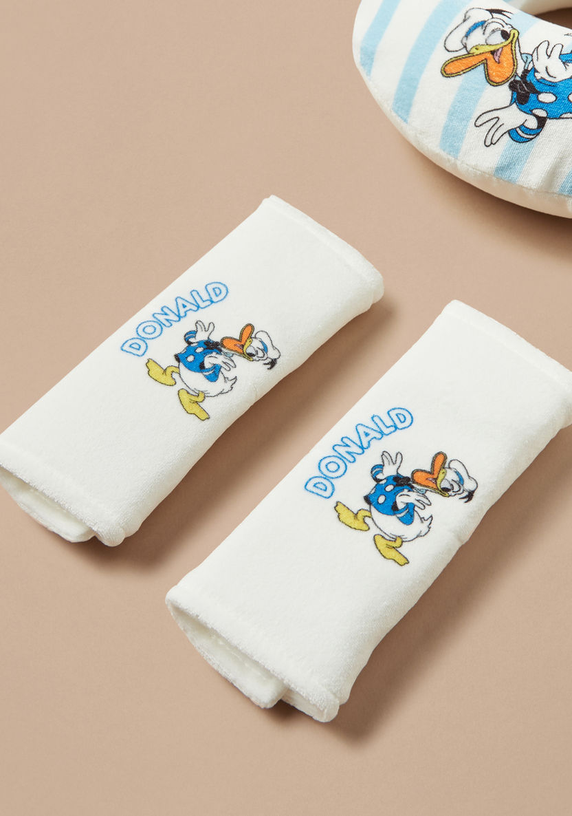 Disney Donald Duck Print 3-Piece Neck Pillow and Seat Belt Cover Set-Baby Bedding-image-1