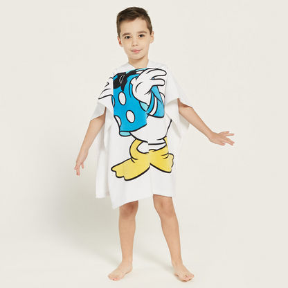 Disney Donald Duck Print Hooded Poncho-Towels and Flannels-image-0