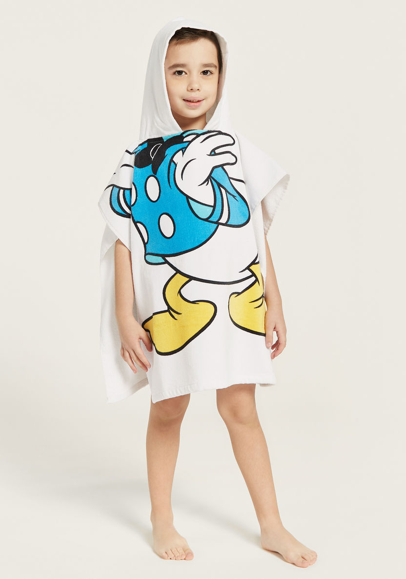 Disney Donald Duck Print Hooded Poncho-Towels and Flannels-image-1