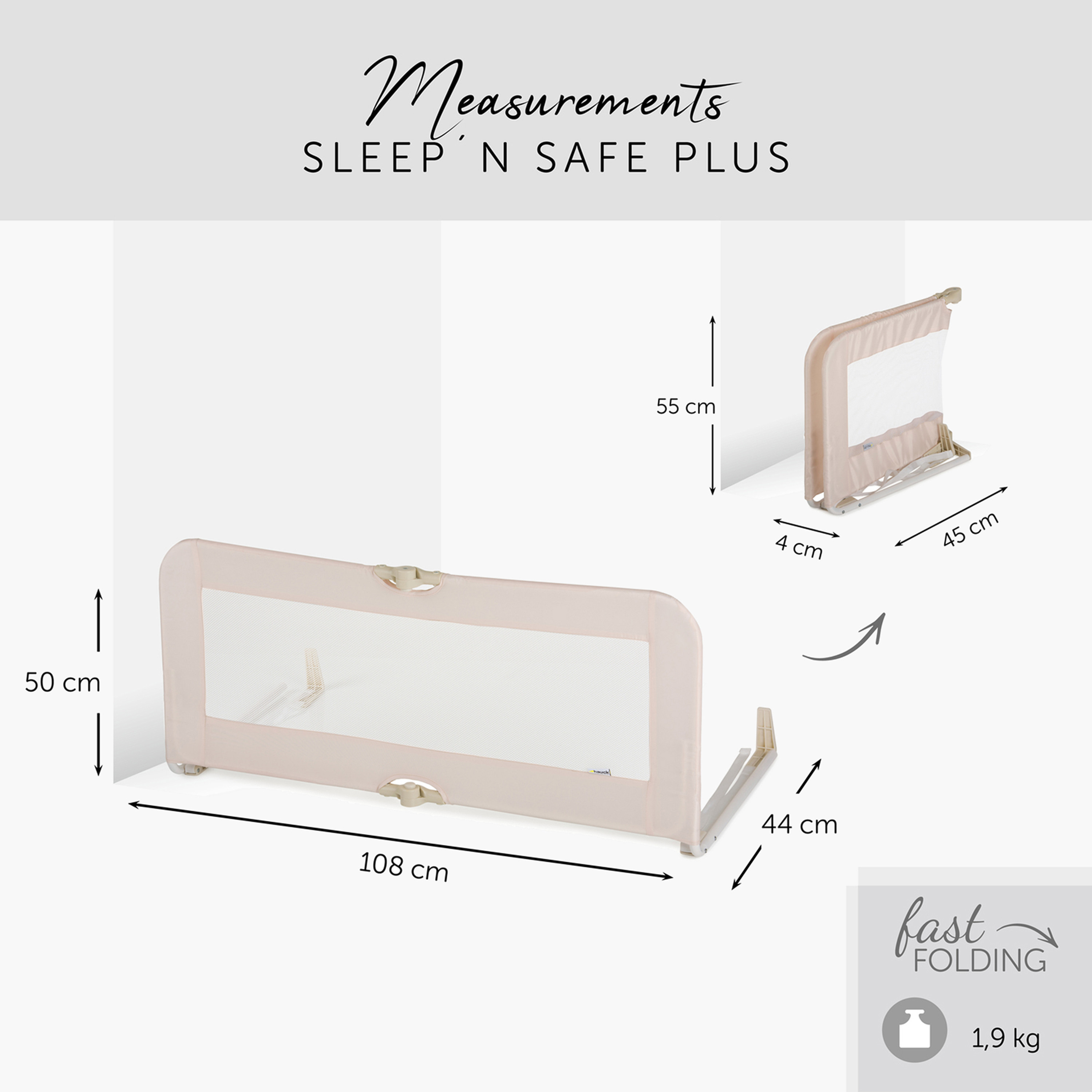 Hauck Sleep N Safe Plus Bed Guard Rail-baby-healthandsafety-babyproofing-image-3