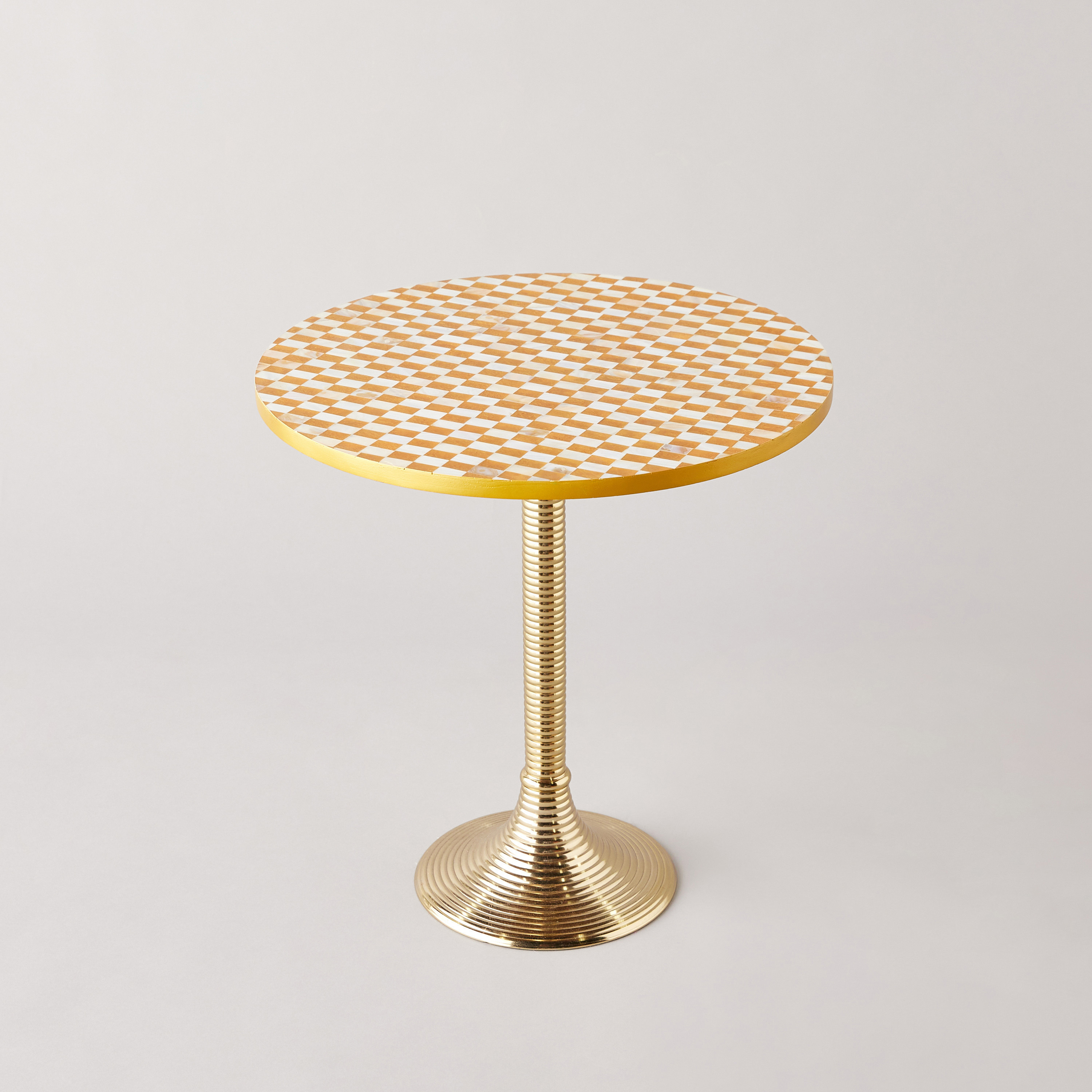 Checked Marble Top Accent Table - 17x17x80 cms-furniture-livingroom-sideandendtables-image-2
