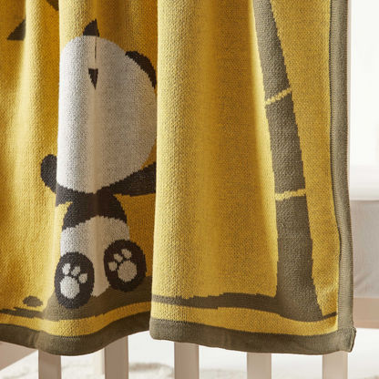 Juniors Panda Textured Blanket - 70x90 cms-Blankets and Throws-image-2