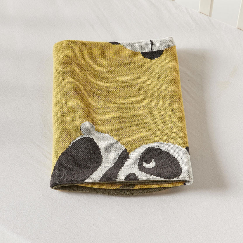 Juniors Panda Textured Blanket - 70x90 cms-Blankets and Throws-image-3