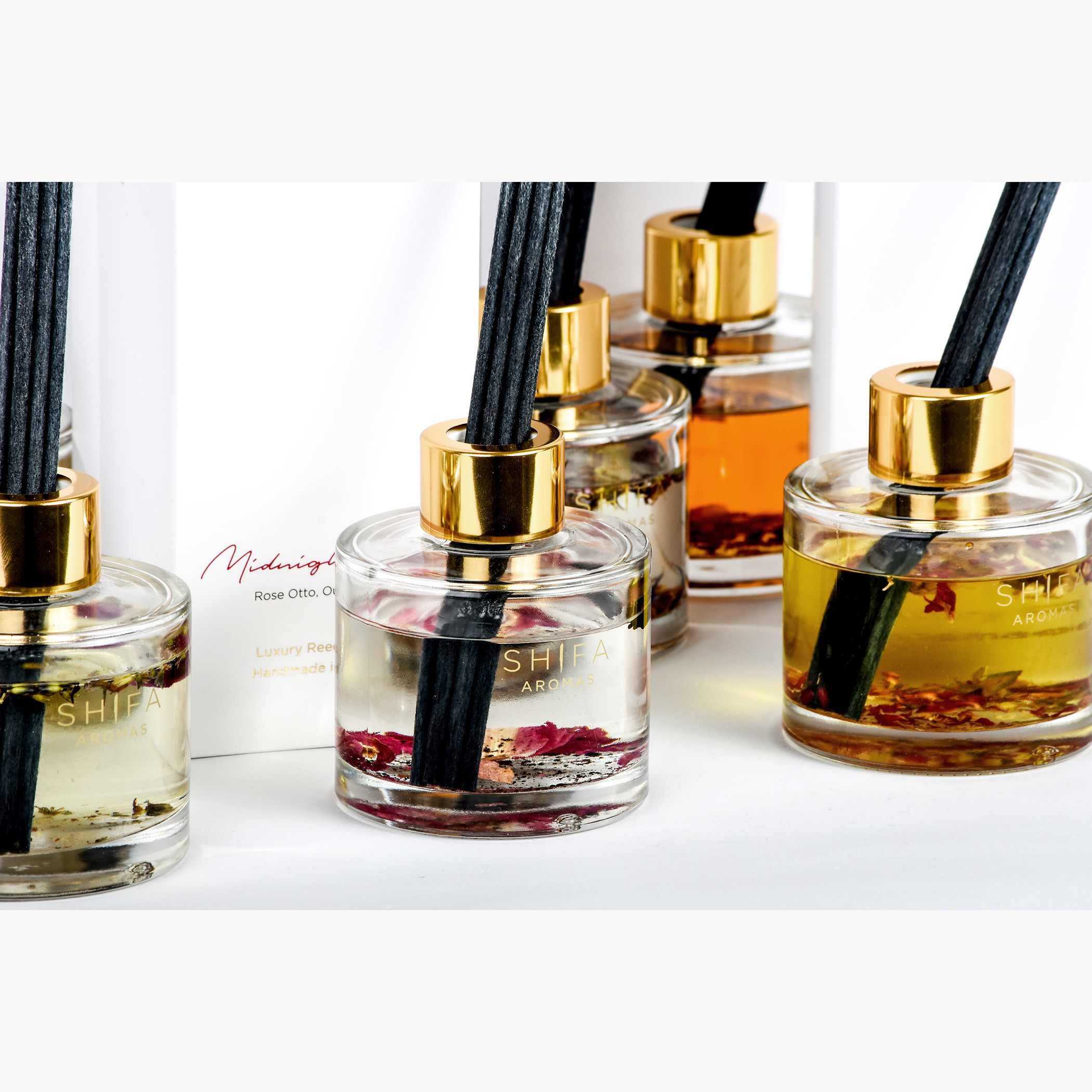 Shifa Aromas Midnight Rose Diffuser Set - 100 ml-household-homefragrance-reeddiffusers-image-2