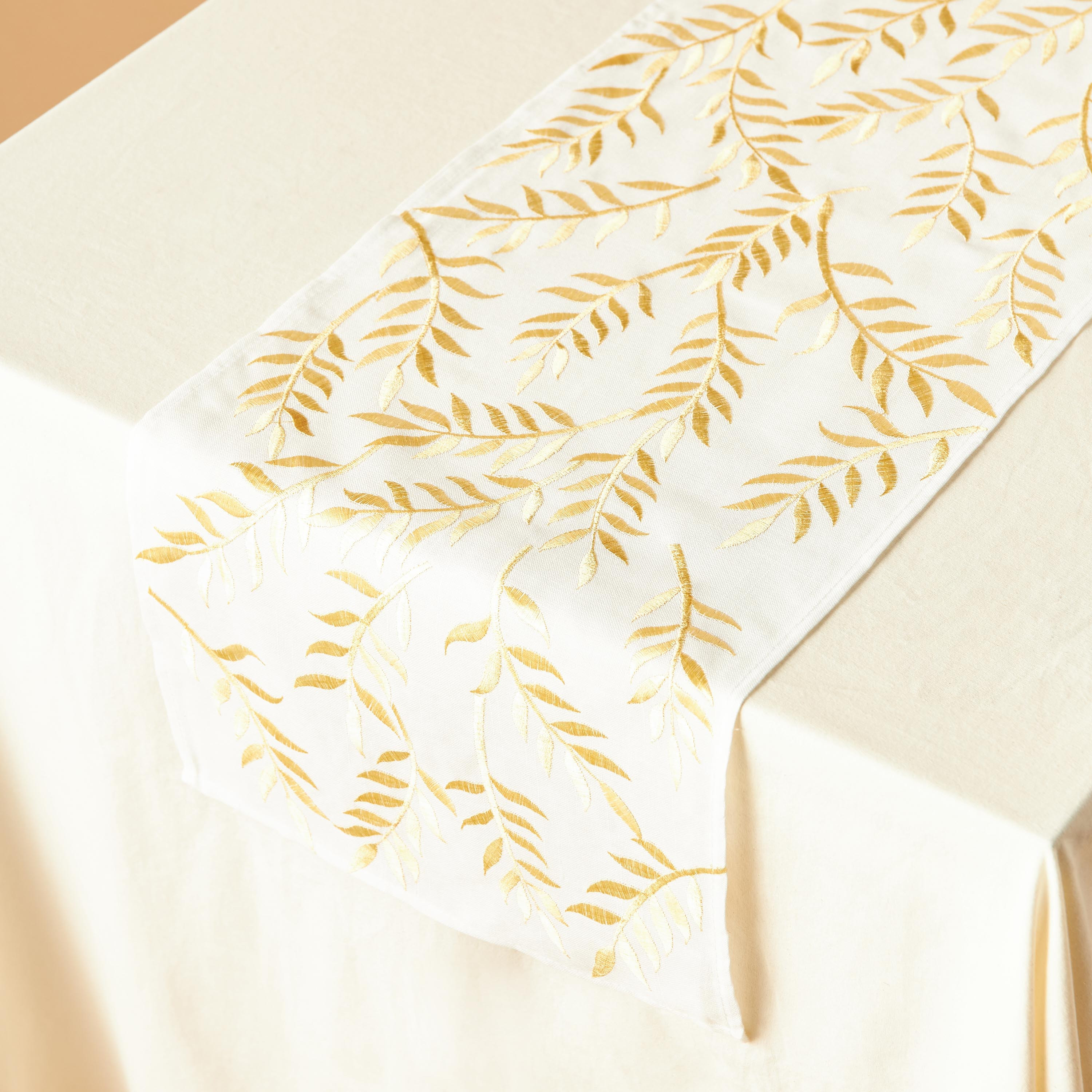 Oasis Embroidered Runner - 180x33 cms-household-dining-tablelinen-runnersandtablecovers-image-2