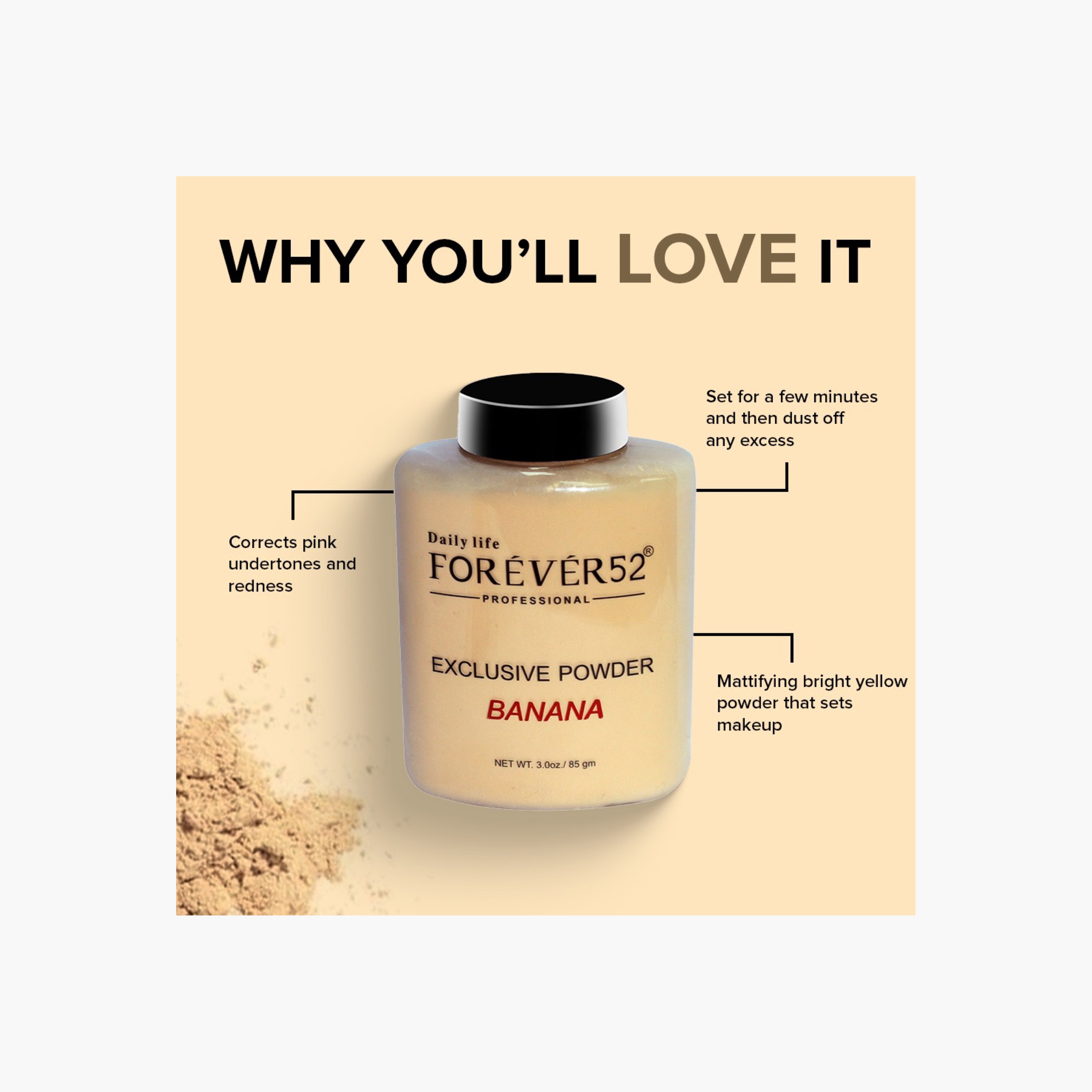 Daily life FOREVER52 Exclusive Banana Powder - 32 gms-beautyandpersonalcare-makeup-face-loosepowder-image-2