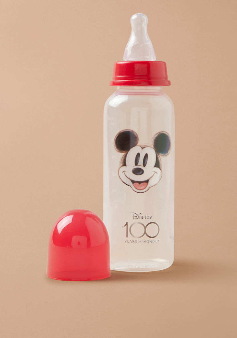 Disney Mickey Mouse Print 3-Piece Feeding Bottle Set - 250 ml-Bottles and Teats-image-0