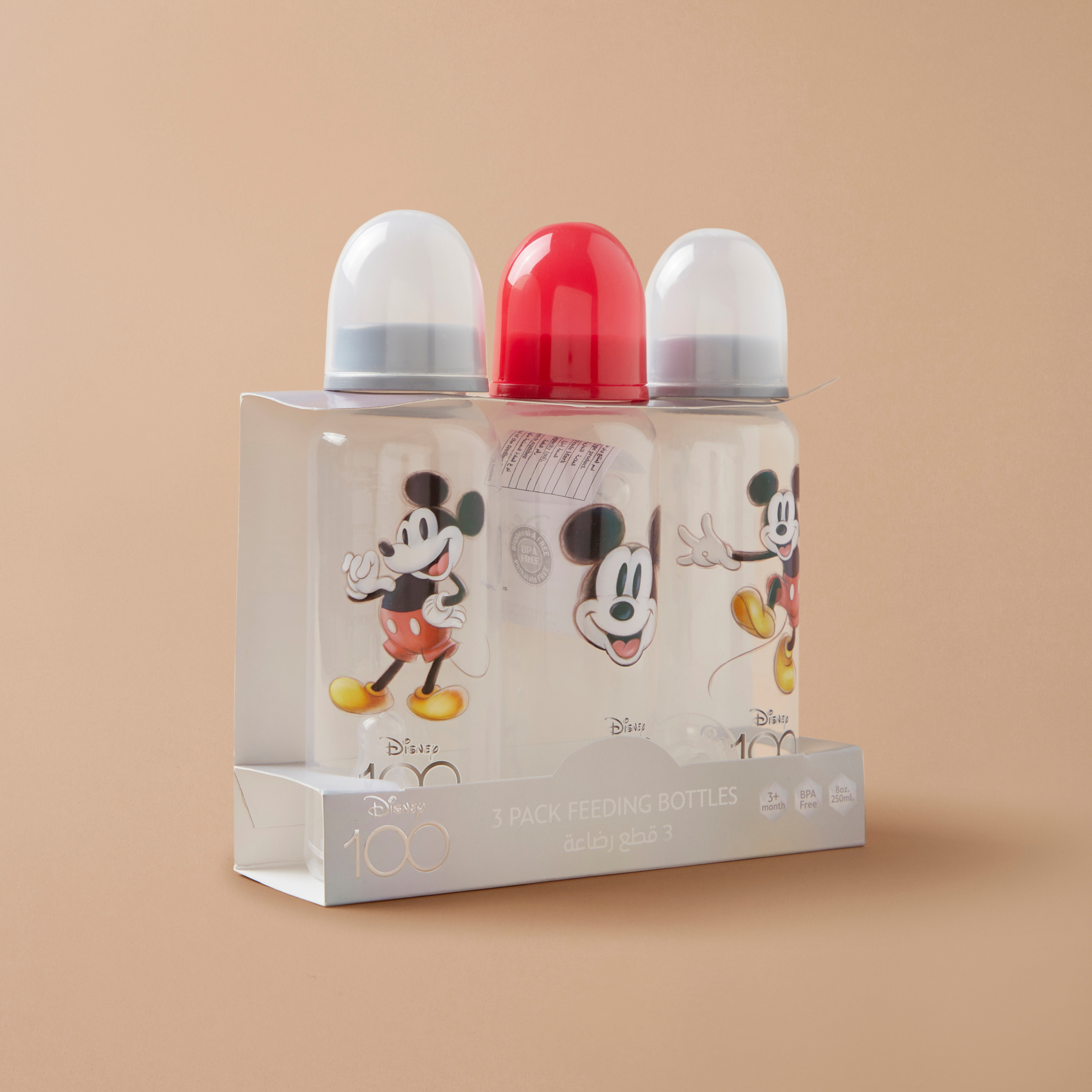 Disney Mickey Mouse Print 3-Piece Feeding Bottle Set - 250 ml-baby-feeding-feedingbottles-bottlesandteats-image-7