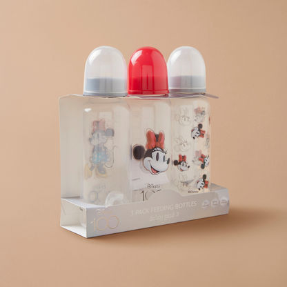 Disney 3-Piece Minnie Mouse Print Feeding Bottle Set - 250 ml-Bottles and Teats-image-6