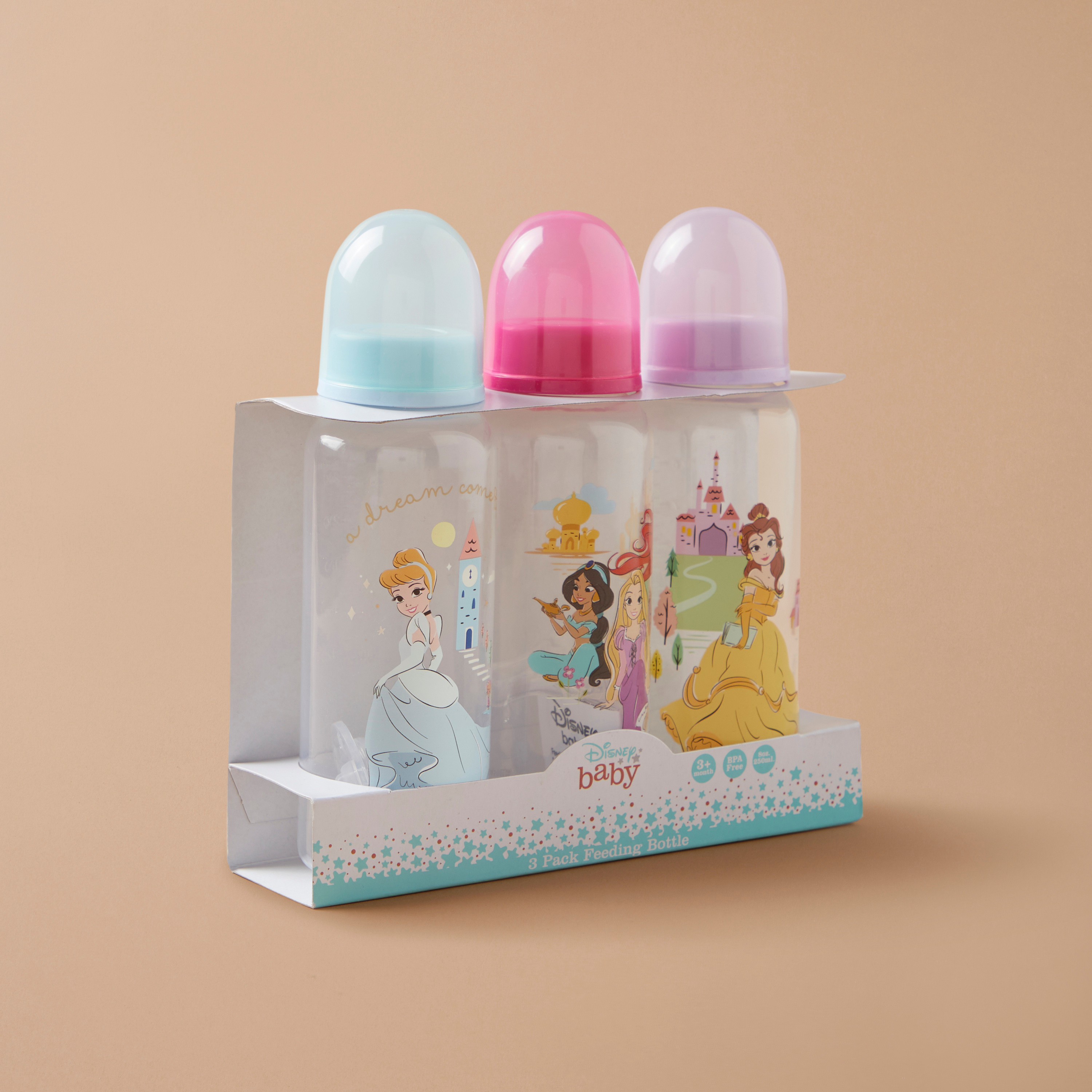 Disney 3-Piece Princesses Print Feeding Bottle Set - 250 ml-baby-feeding-feedingbottles-bottlesandteats-image-7
