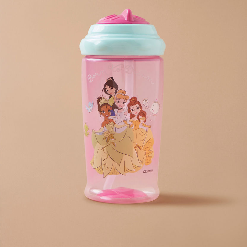 Disney Princesses Print Trusip Straw Cup with Flip Top-Mealtime Essentials-image-0