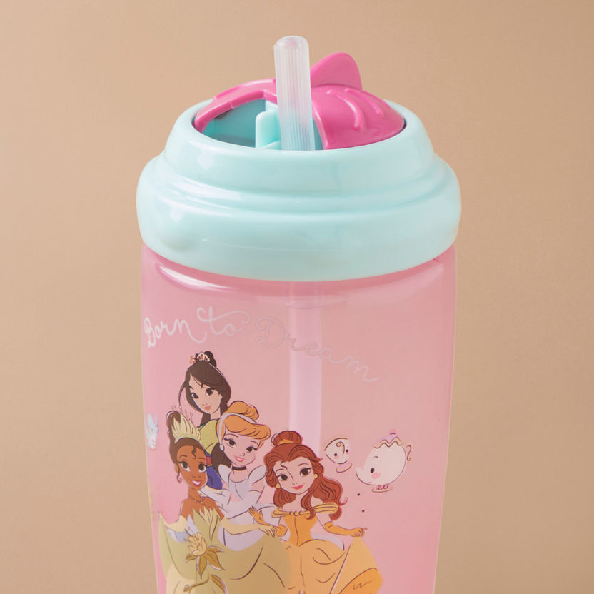 Disney Princesses Print Trusip Straw Cup with Flip Top-Mealtime Essentials-image-2