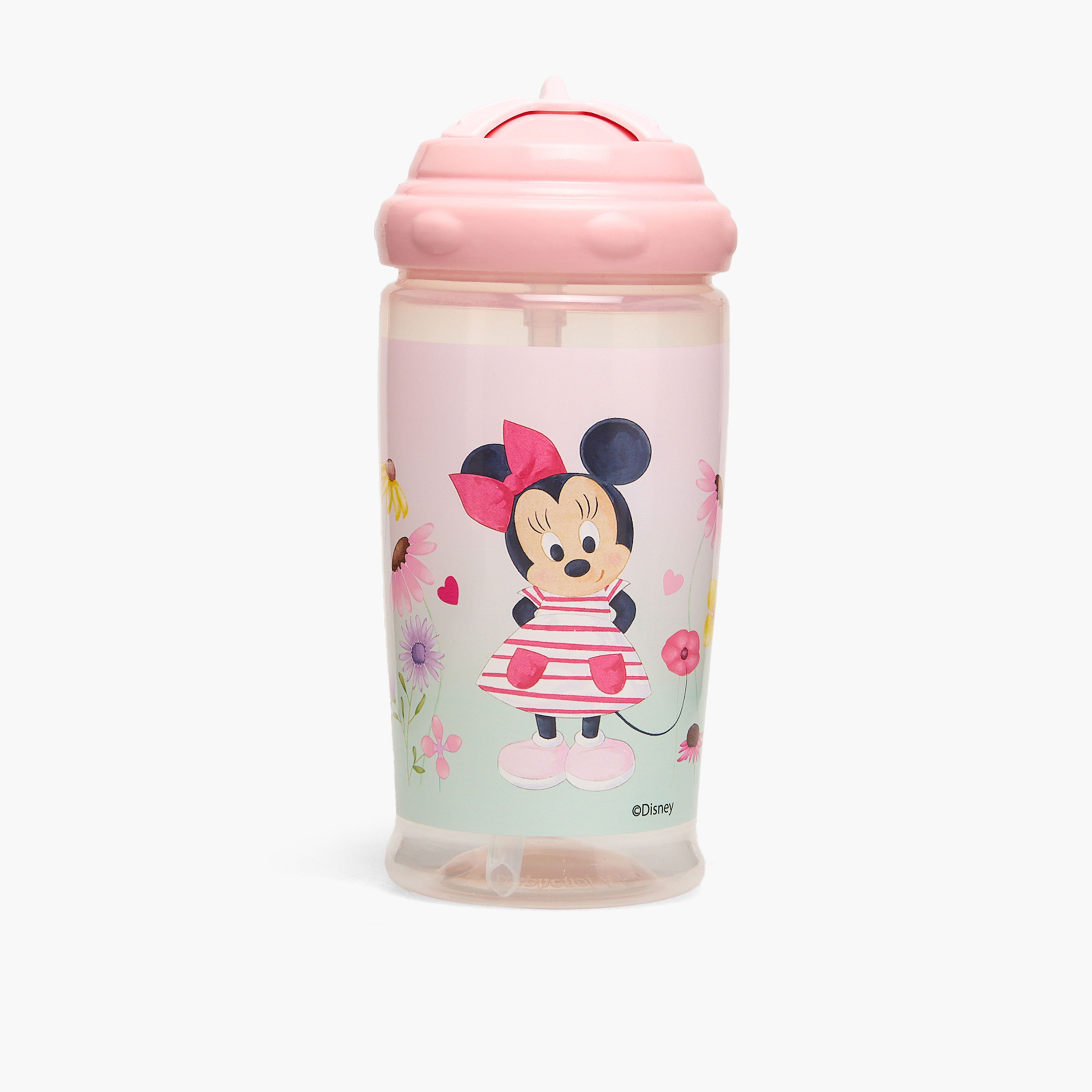 Disney Minnie Mouse Print Straw Sipper Bottle-baby-feeding-mealtimeessentials-image-1