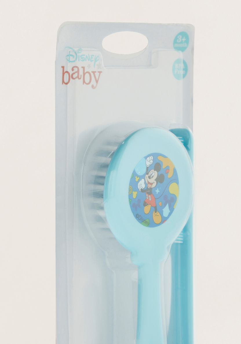 Disney Mickey Mouse Print Comb and Brush Set-Grooming-image-1