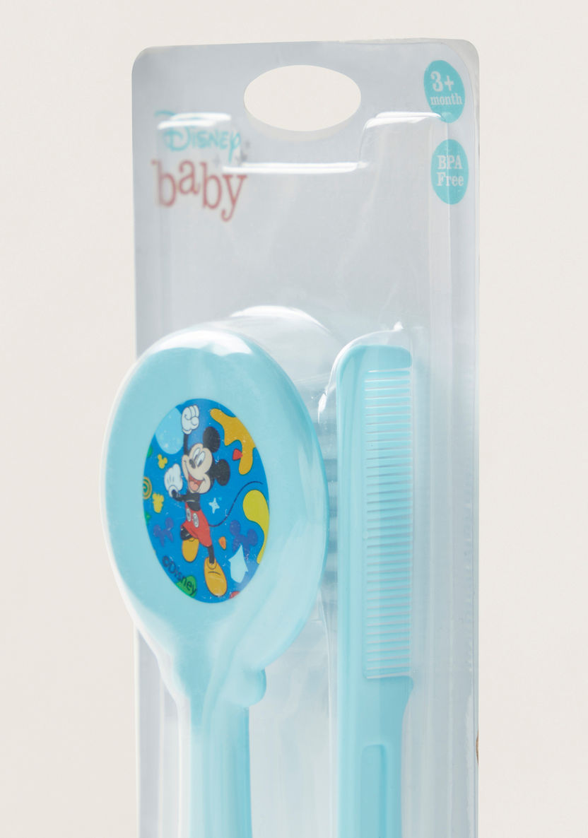 Disney Mickey Mouse Print Comb and Brush Set-Grooming-image-2