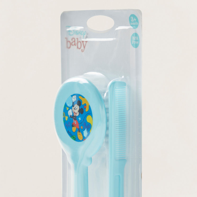 Disney Mickey Mouse Print Comb and Brush Set-Grooming-image-2
