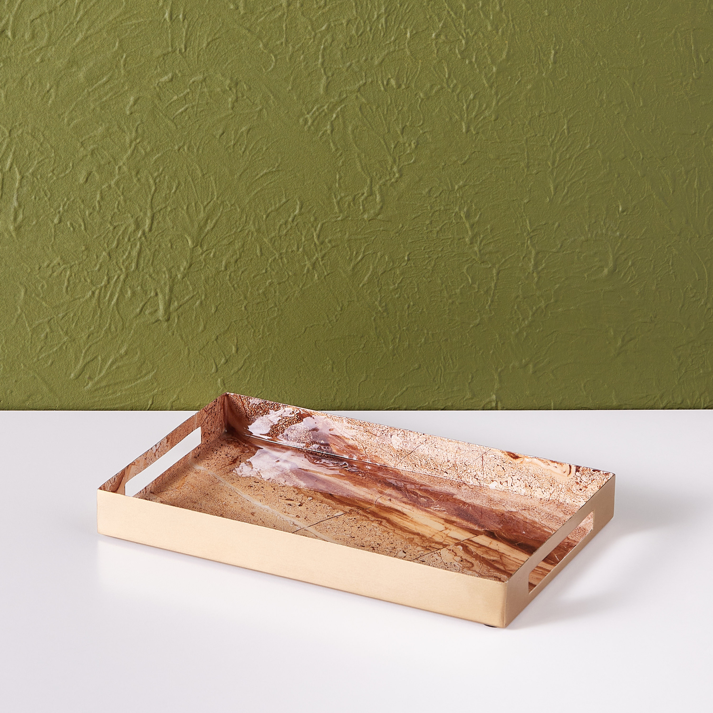 صينية ديكور مستطيلة بطبعات رخام - 32x19 سم-household-dining-serveware-servingtrays-image-2
