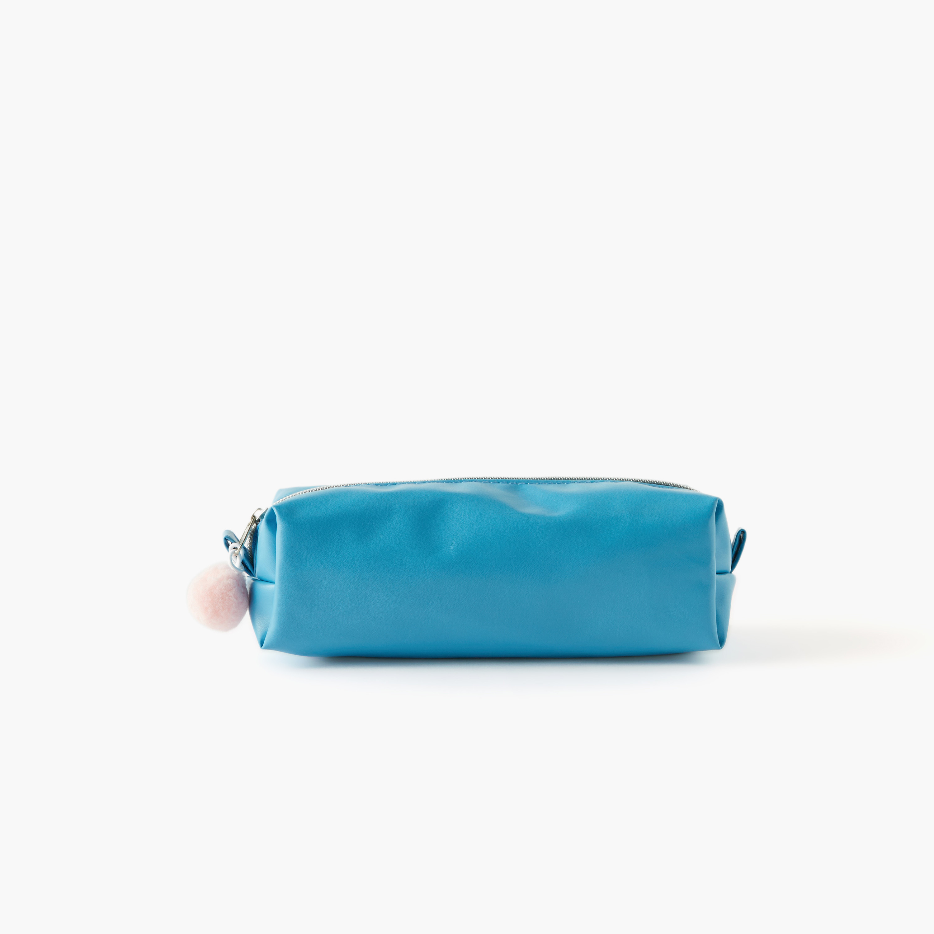 شنطة صغيرة سادة مع كرات بوم بوم-school-stationery-pencilcases-image-1