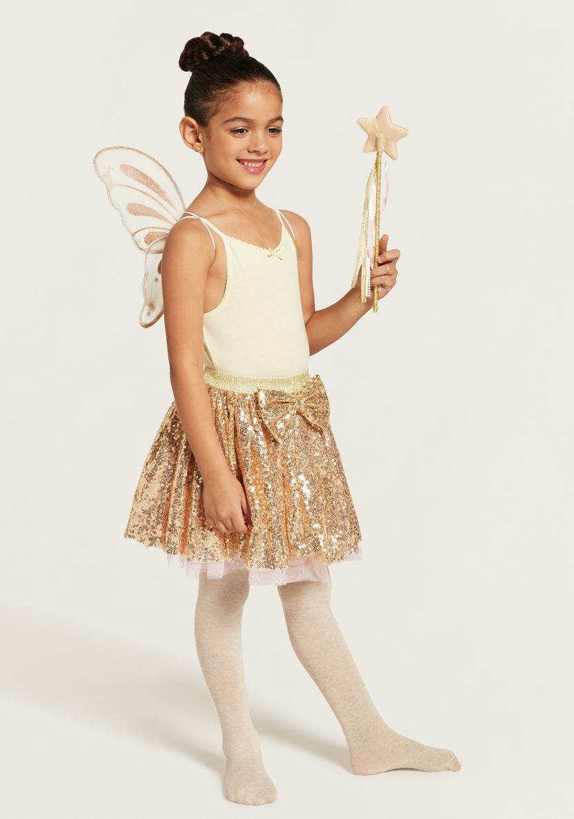 Charmz Embellished Tutu Skirt with Bow Accent-Role Play-image-1