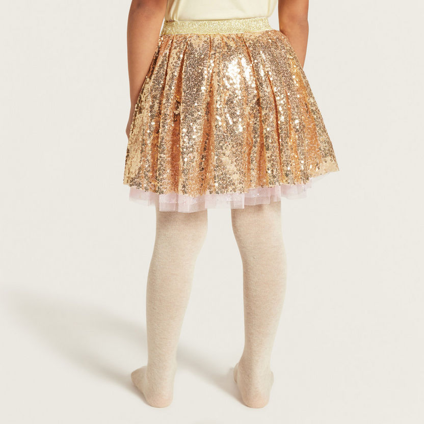 Charmz Embellished Tutu Skirt with Bow Accent-Role Play-image-3