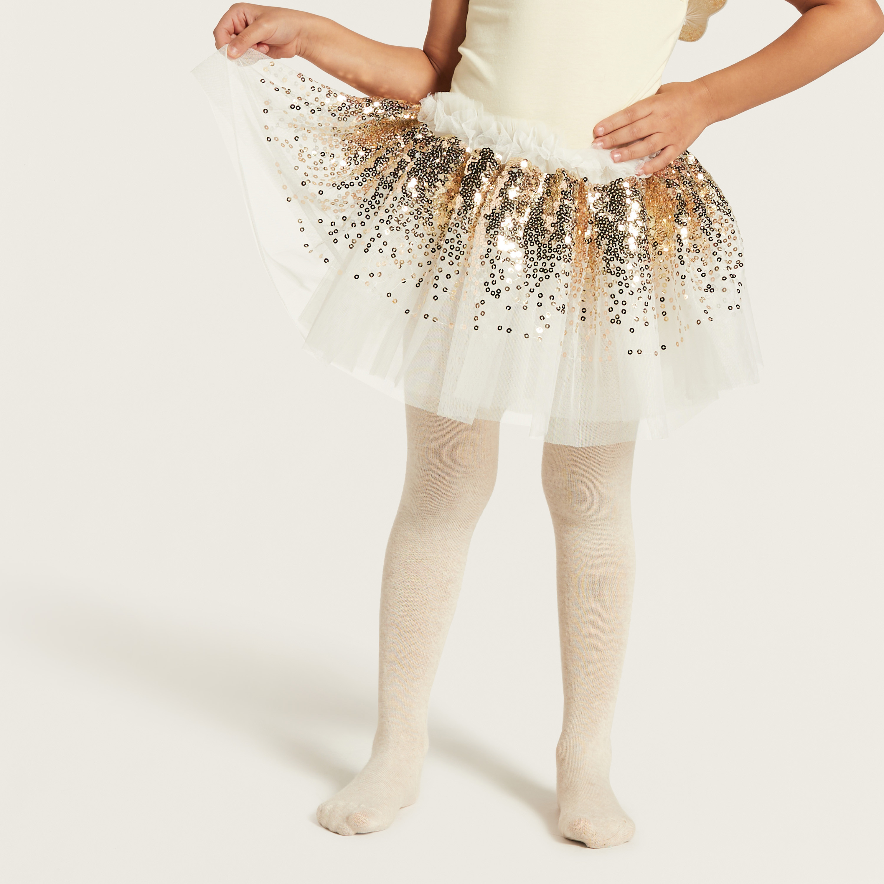 Charmz Embellished Tutu Skirt with Elasticated Waistband-girls-clothing-costumes-image-2