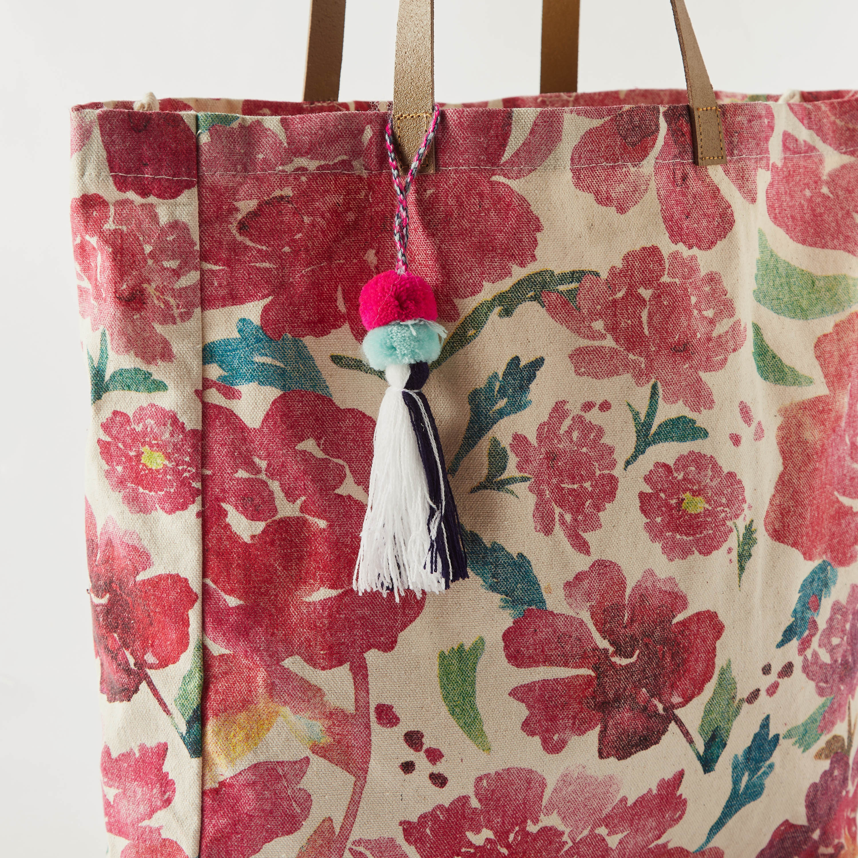 Floral Print Shopper Bag with Double Handle-women-bagsandwallets-handbags-image-2