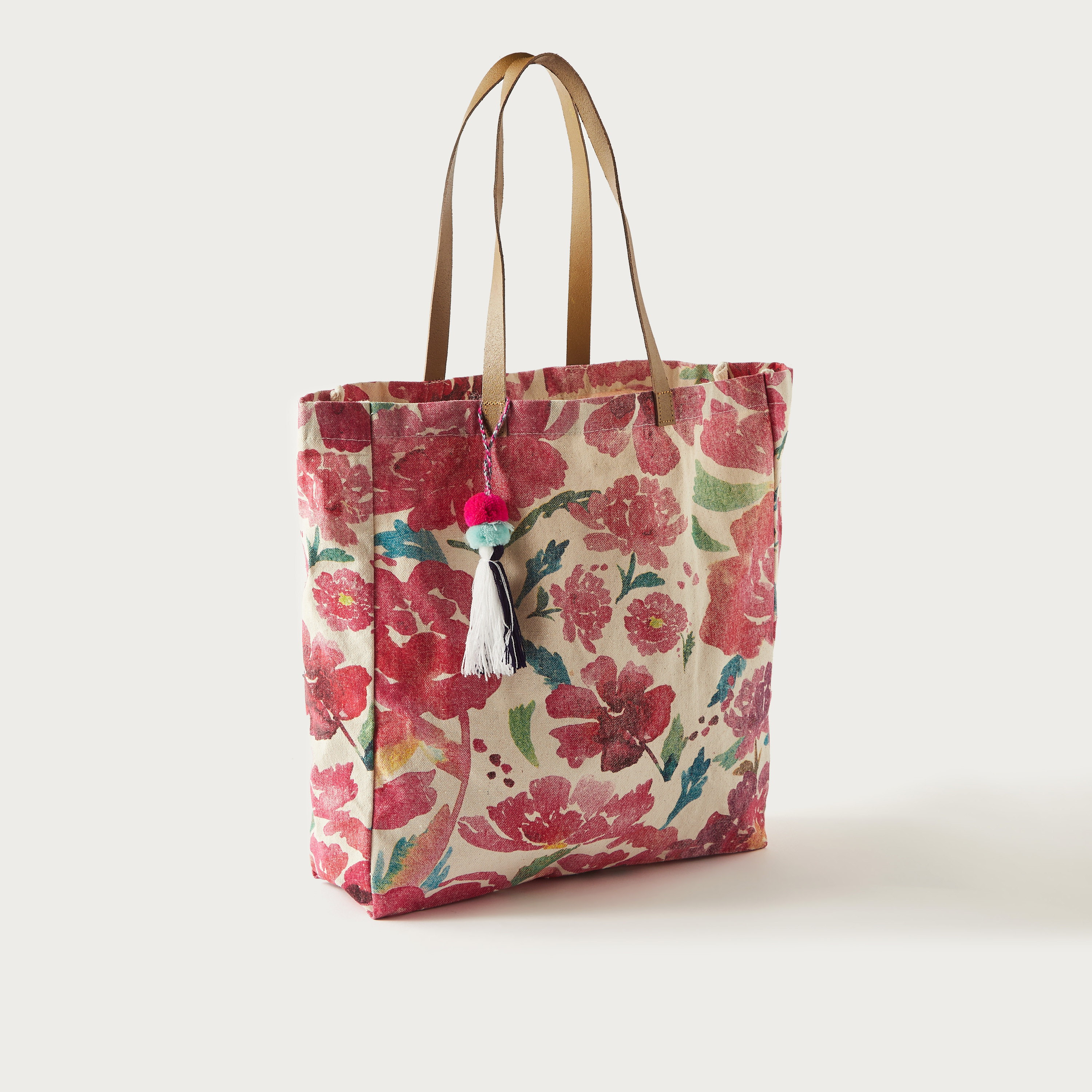 Floral Print Shopper Bag with Double Handle-women-bagsandwallets-handbags-image-3