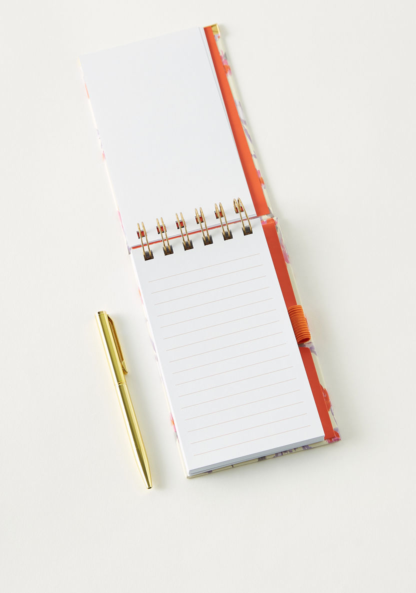 Freshpoint Note Pad Shop Floral Theme Spiral Bound Notepad with Pen Online | Centrepoint UAE