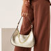 Haadana Animal Print Shoulder Bag with Chain Detail and Zip Closure-Women%27s Handbags-thumbnail-0
