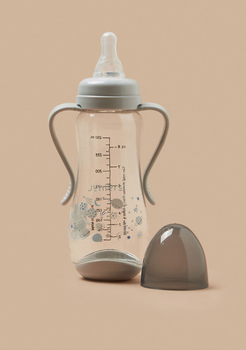 Juniors Space Print Feeding Bottle with Handle - 250 ml-Bottles and Teats-image-0
