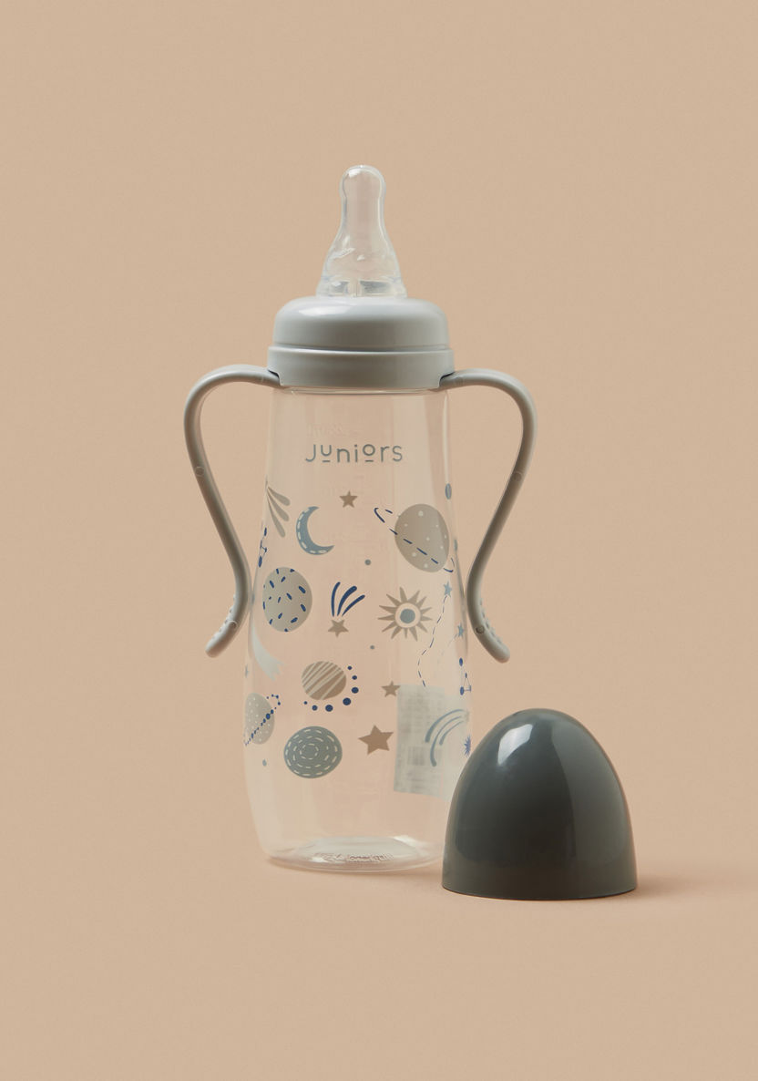 Juniors Space Fun Printed Feeding Bottle with Handle - 300 ml-Bottles and Teats-image-0