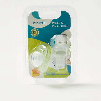 Juniors Silicone Soother and Holder Set - 12-36 months-Pacifiers-image-0