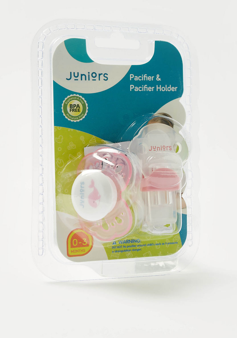 Juniors Silicone Soother and Holder Set - 12-36 months-Pacifiers-image-1