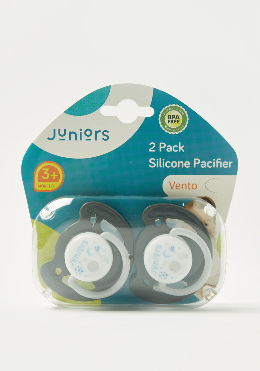 Juniors 2-Piece Space Print Silicone Soother Set - 0-3 months-Pacifiers-image-3