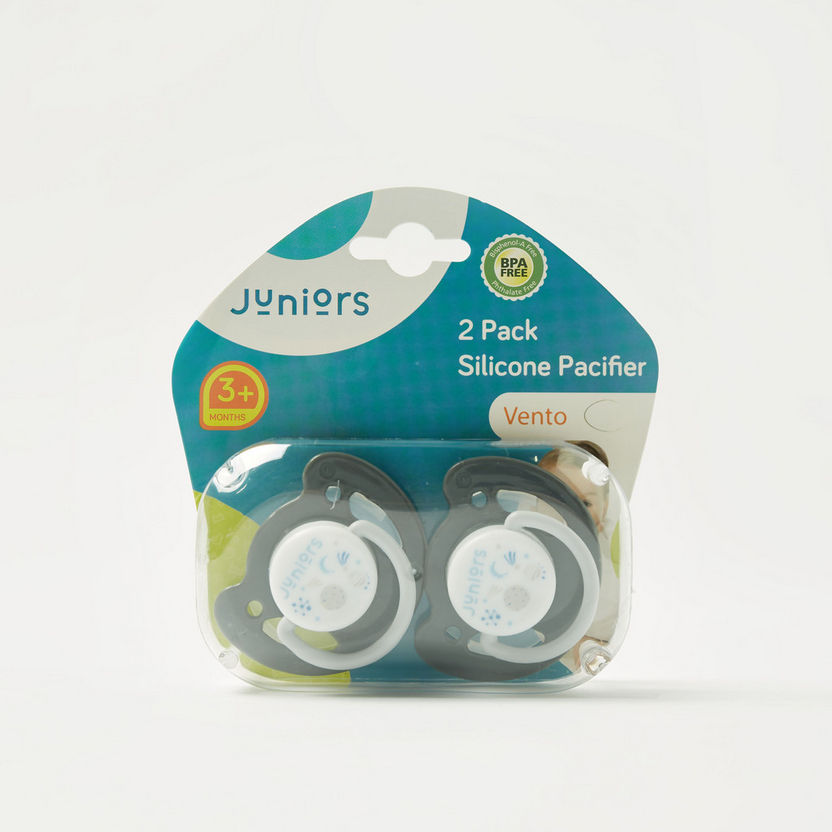 Juniors 2-Piece Space Print Silicone Soother Set - 0-3 months-Pacifiers-image-3