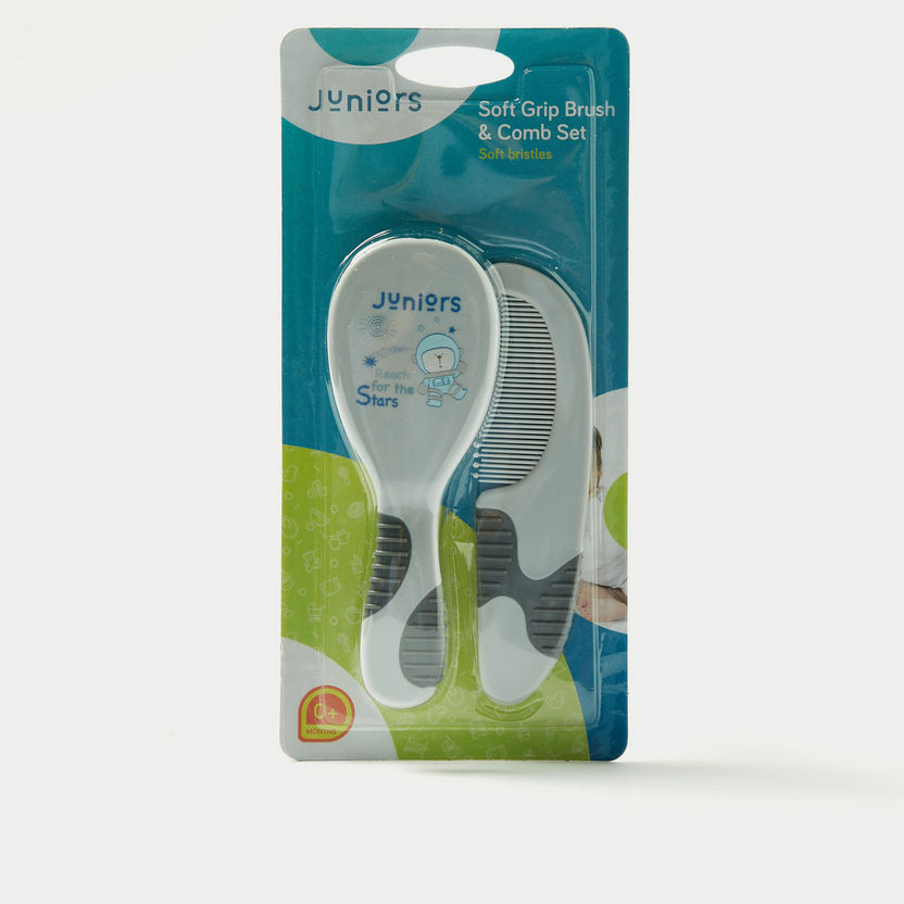 Juniors Space Print Soft Grip Brush and Comb Set-Grooming-image-0