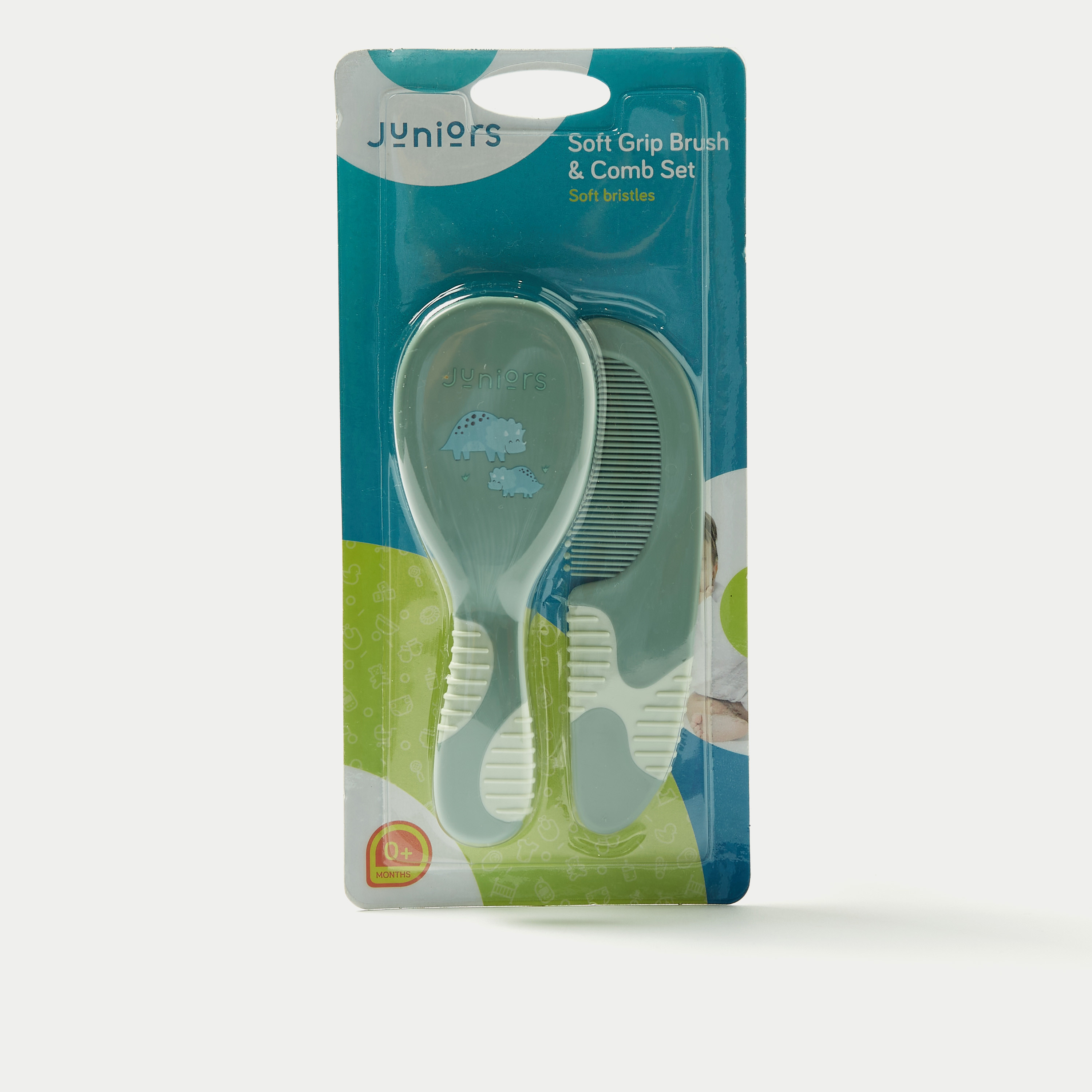 Juniors Dino Print Soft Grip Brush and Comb Set-baby-bathandcare-hairbodyskincare-image-1