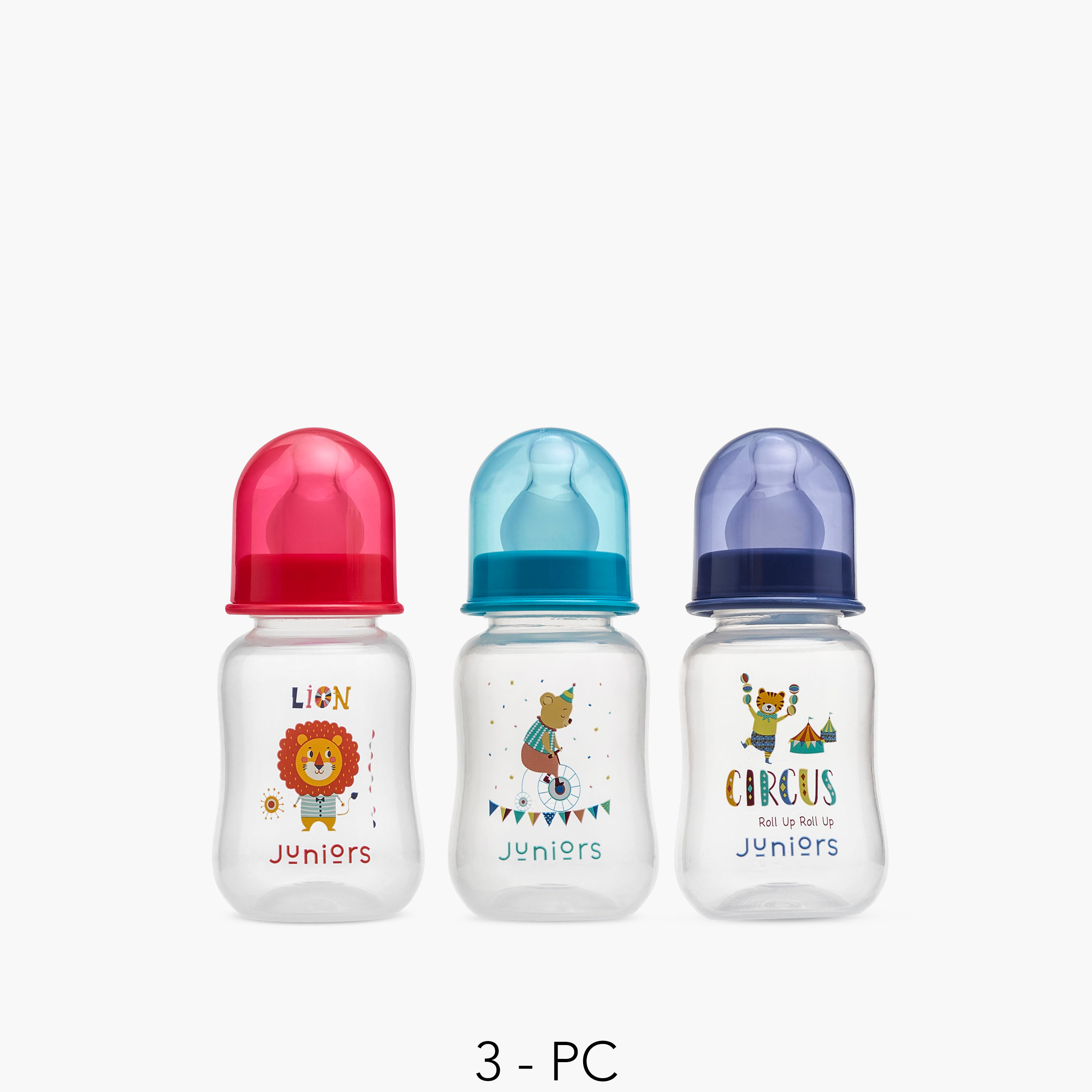 Juniors Printed 3-Piece Feeding Bottle Set - 120 ml-baby-feeding-feedingbottles-bottlesandteats-image-1