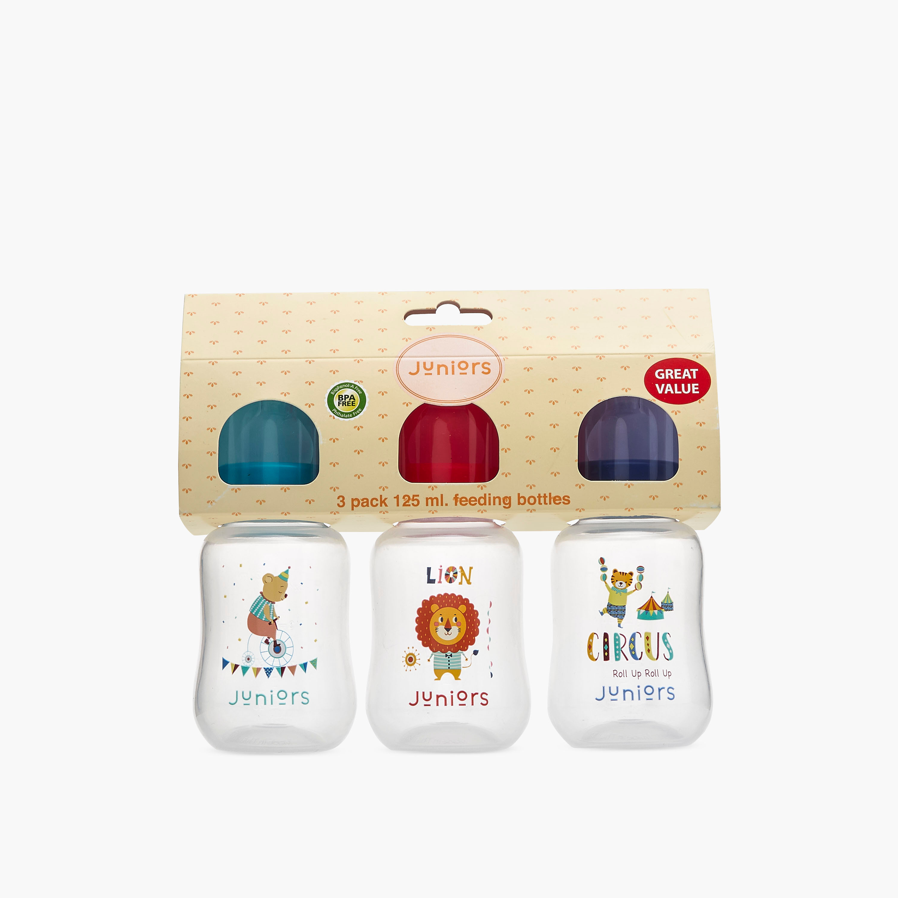 Juniors Printed 3-Piece Feeding Bottle Set - 120 ml-baby-feeding-feedingbottles-bottlesandteats-image-14