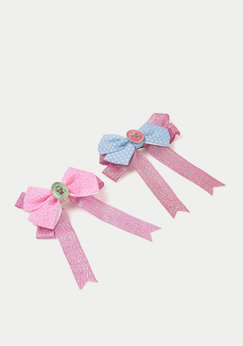 L.O.L. Surprise! Bow Accented Hair Clip - Set of 2-Hair Accessories-image-0