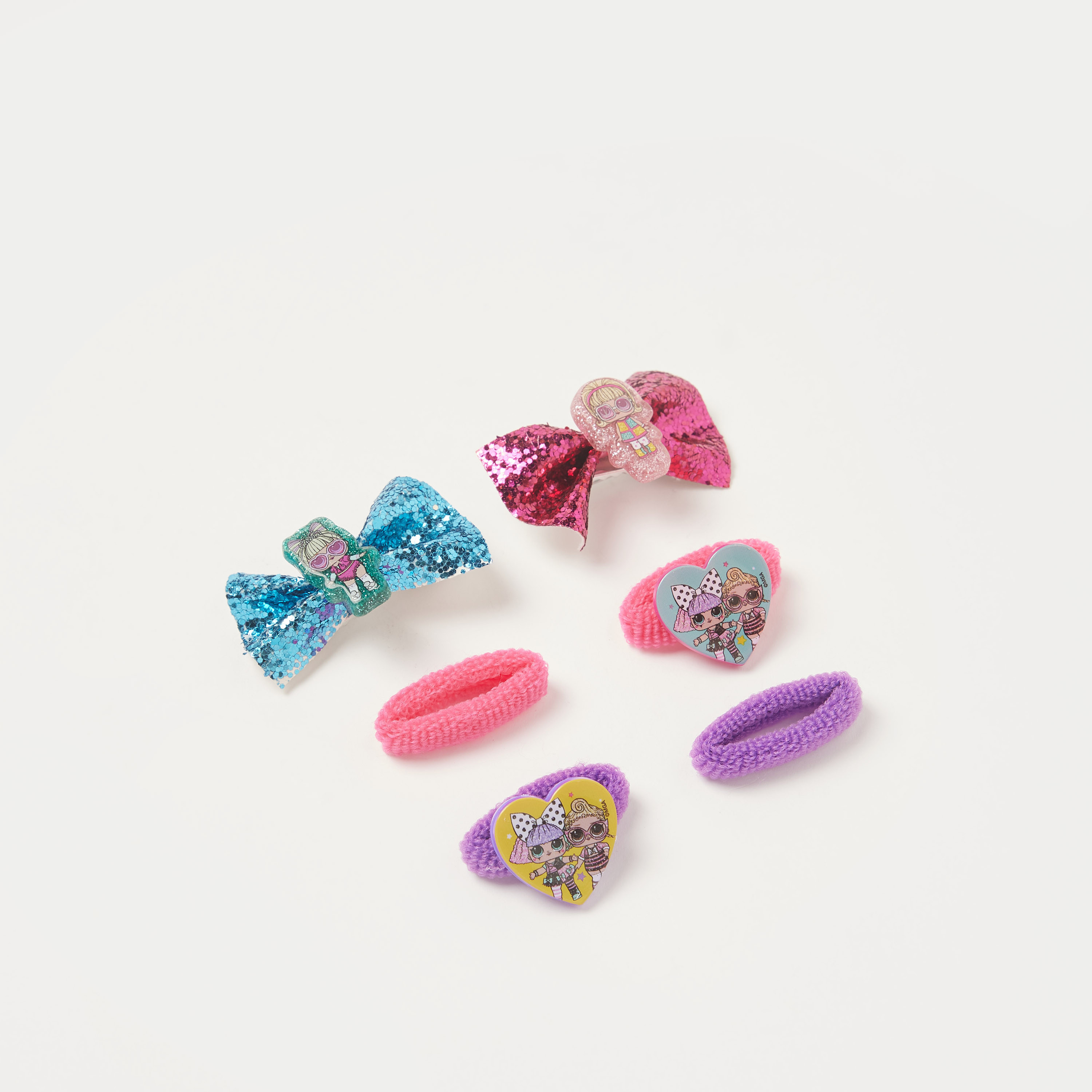 L.O.L. Surprise! 6-Piece Hair Tie and Clip Set-baby-girls-accessories-hairaccessories-image-1