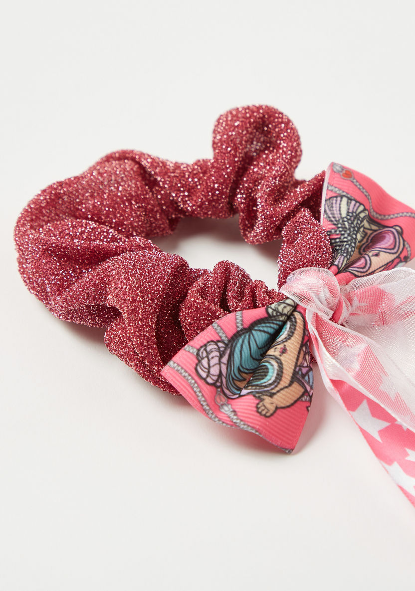 L.O.L. Surprise! Textured Hair Scrunchie with Bow Accent-Hair Accessories-image-1