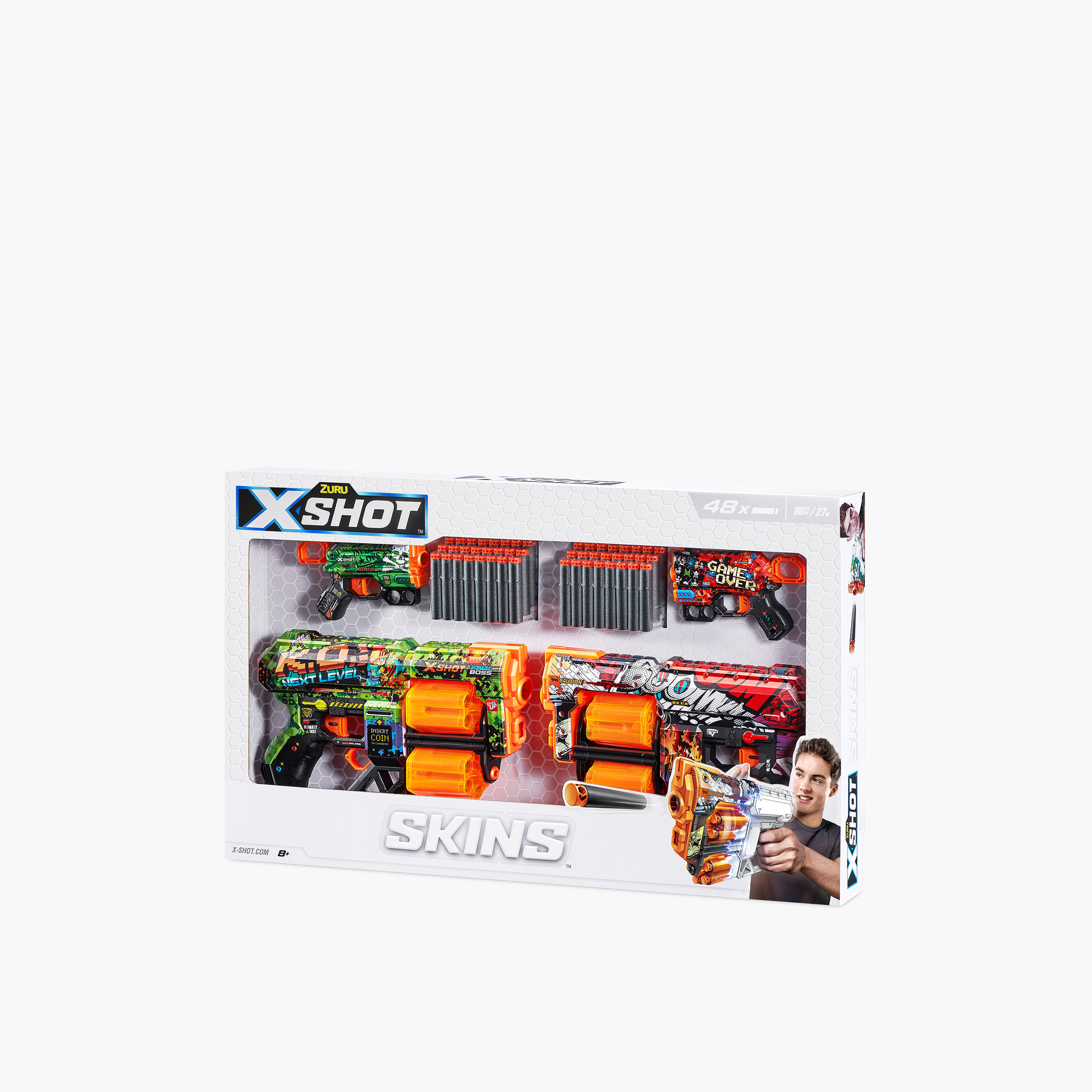 スキンブースターショットセット Shop X-Shot Skins Blaster Toy Set Online | Centrepoint KSA