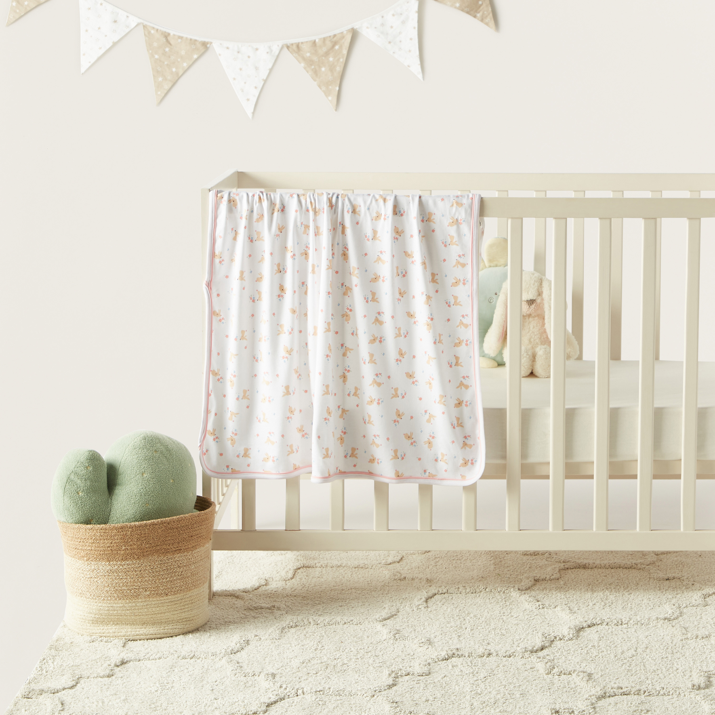 Juniors Printed Receiving Blanket - 80x80 cm-baby-nursery-blanketsandswaddles-receivingblankets-image-1
