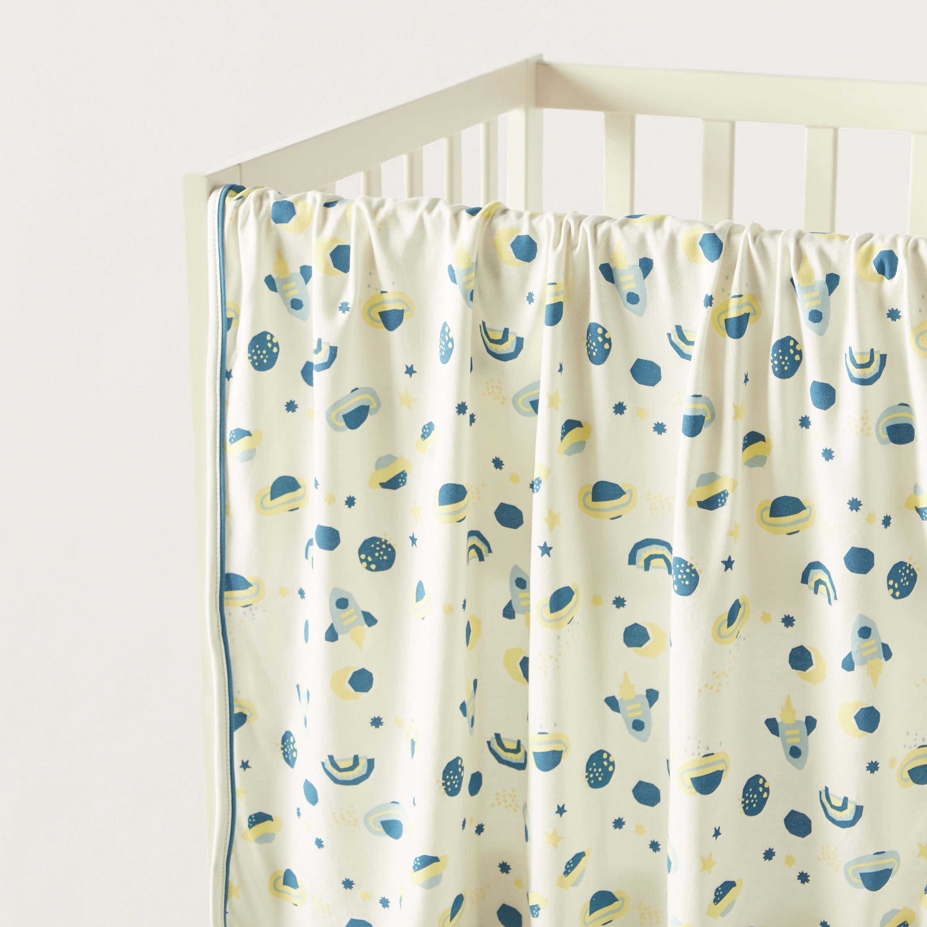 Juniors All-Over Space Print Receiving Blanket - 80x80 cm-baby-nursery-blanketsandswaddles-receivingblankets-image-2