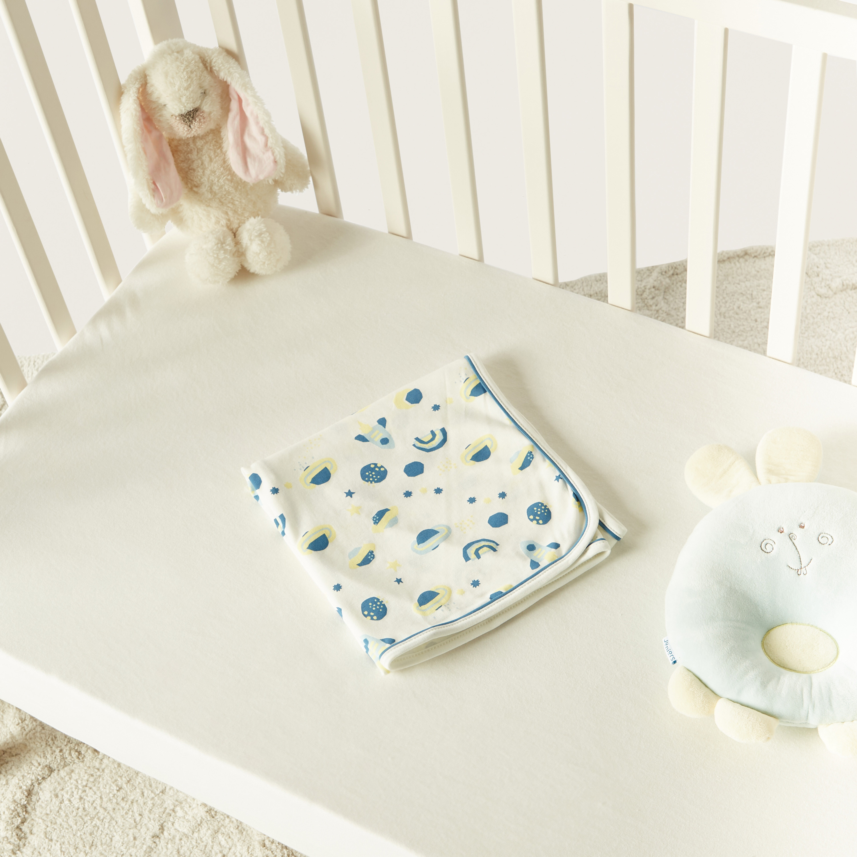 Juniors All-Over Space Print Receiving Blanket - 80x80 cm-baby-nursery-blanketsandswaddles-receivingblankets-image-4