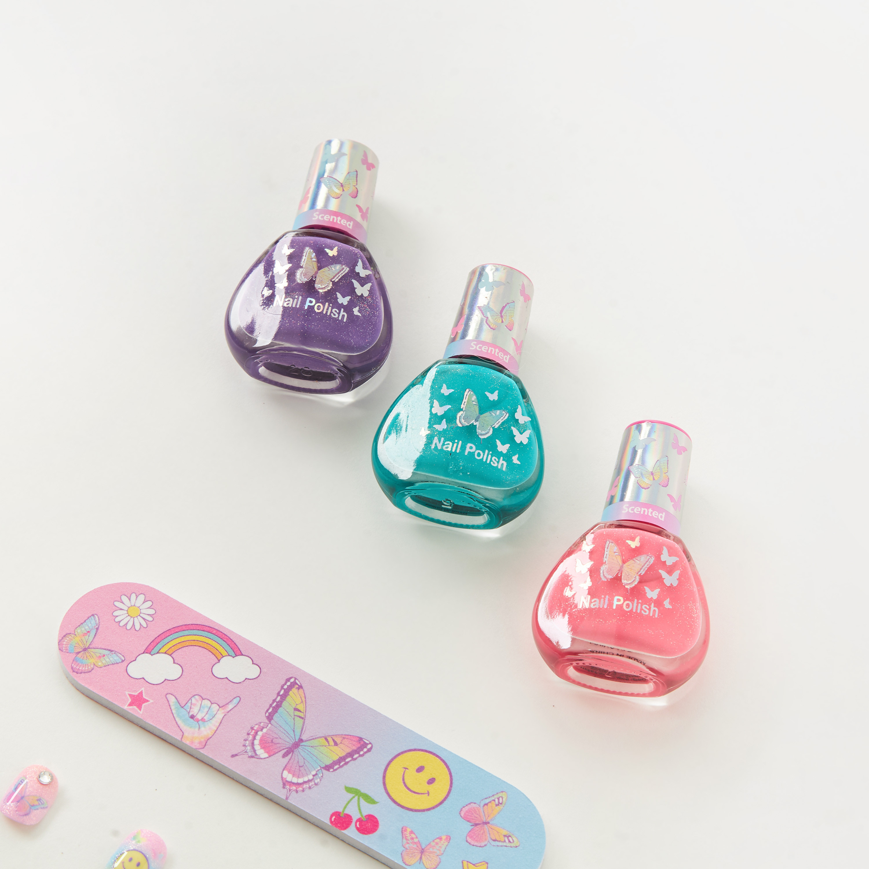 مجموعة لعب أظافر بطبعات فراشة مصبوغة من تشارمز-toys-roleplay-makeupandcosmeticsets-image-2